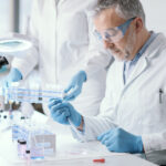 Medical researcher working in the laboratory
